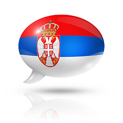 Image showing Serbian flag speech bubble