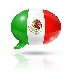 Image showing Mexican flag speech bubble