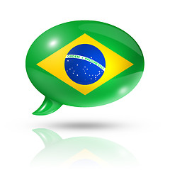 Image showing Brazilian flag speech bubble