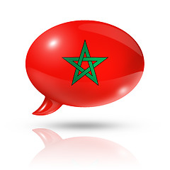 Image showing Moroccan flag speech bubble