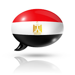 Image showing Egyptian flag speech bubble