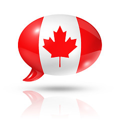 Image showing Canadian flag speech bubble