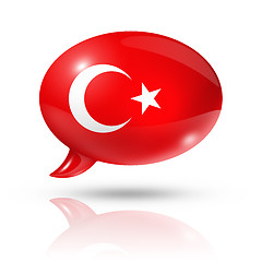 Image showing Turkish flag speech bubble