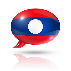 Image showing Laotian flag speech bubble