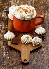 Image showing Hot Chocolate with Meringues