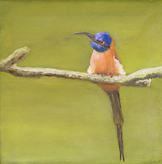 Image showing Painting of carmine bee eater