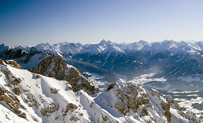 Image showing Snow Mountain view - Dachstein