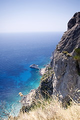 Image showing Sea cliff view, Corfu, Greece