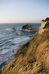 Image showing Sea cliff view, Corfu, Greece