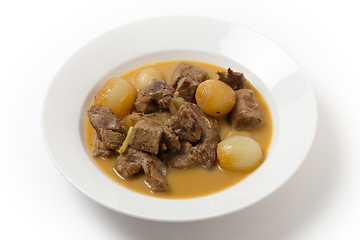 Image showing Lamb fricassee with onion