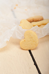 Image showing heart shaped shortbread valentine cookies