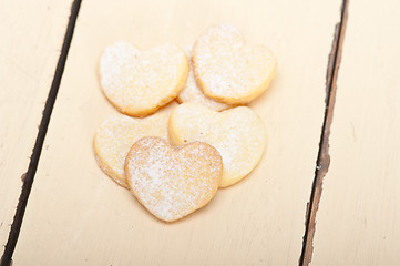 Image showing heart shaped shortbread valentine cookies