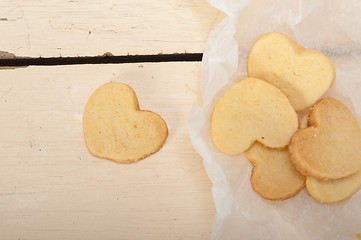 Image showing heart shaped shortbread valentine cookies