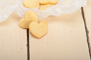 Image showing heart shaped shortbread valentine cookies