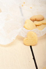 Image showing heart shaped shortbread valentine cookies