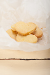 Image showing heart shaped shortbread valentine cookies