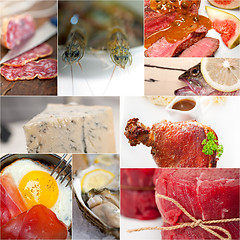 Image showing high protein food collection collage