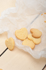 Image showing heart shaped shortbread valentine cookies