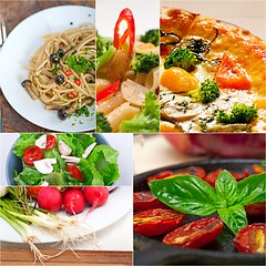 Image showing healthy Vegetarian vegan food collage