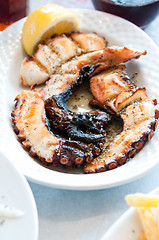 Image showing Grilled octopus meat