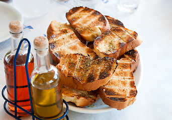 Image showing pile toasted bread