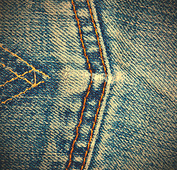 Image showing jeans background with seams