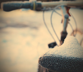 Image showing bike in the snow