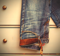 Image showing aged jeans