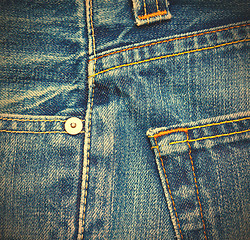 Image showing vintage blue jeans