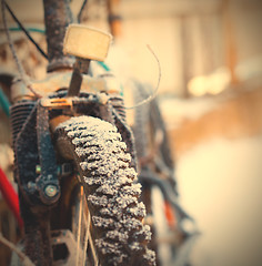 Image showing bike in the snow