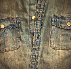 Image showing denim shirt with pockets