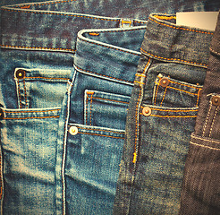 Image showing fashion aged jeans