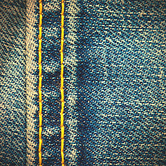 Image showing Jeans texture with seams