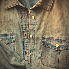 Image showing denim shirt with a pocket