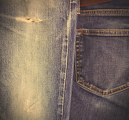 Image showing vintage jeans background