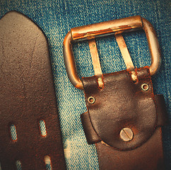 Image showing vintage belt with buckle