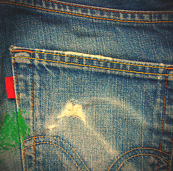 Image showing pocket jeans, close up