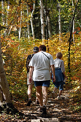 Image showing Family Hiking