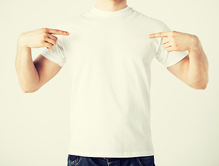 Image showing man in blank t-shirt