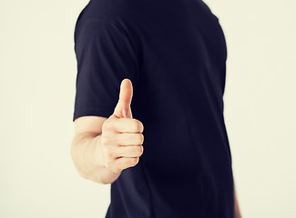 Image showing man showing thumbs up