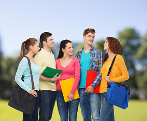 Image showing group of smiling teenagers