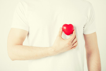 Image showing man hands with heart