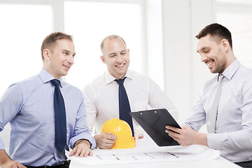 Image showing happy team of architects and designers in office