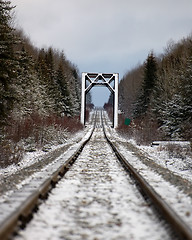 Image showing Persêctive on a railroad