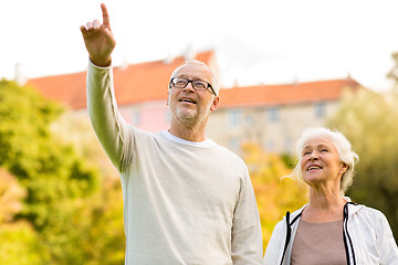 Image showing senior couple in city park