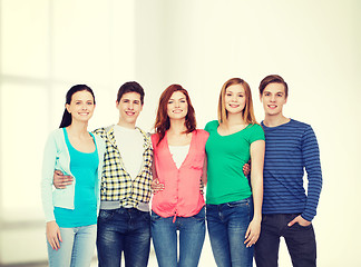 Image showing group of smiling students standing