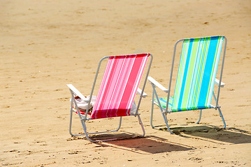 Image showing Beach chairs