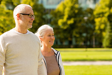 Image showing senior couple in city park