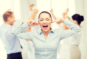 Image showing angry screaming businesswoman