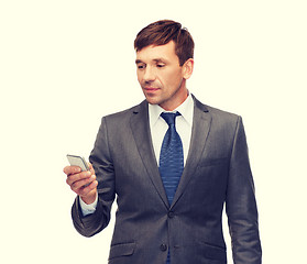 Image showing buisnessman with smartphone